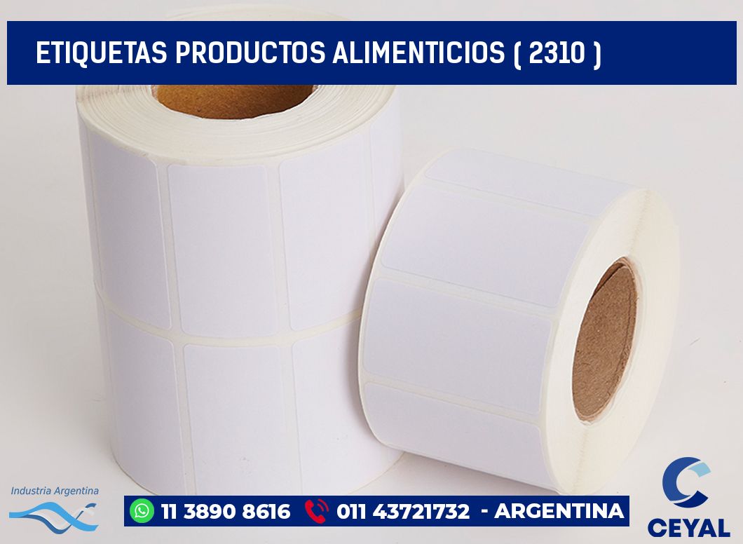 ETIQUETAS PRODUCTOS ALIMENTICIOS ( 2310 )