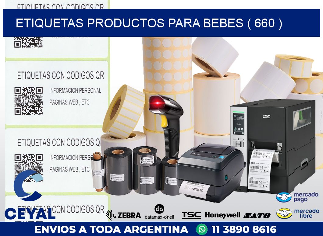 ETIQUETAS PRODUCTOS PARA BEBES ( 660 )
