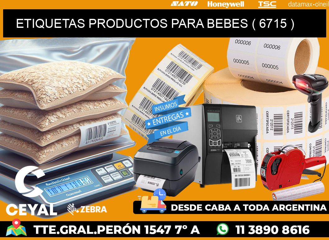 ETIQUETAS PRODUCTOS PARA BEBES ( 6715 )