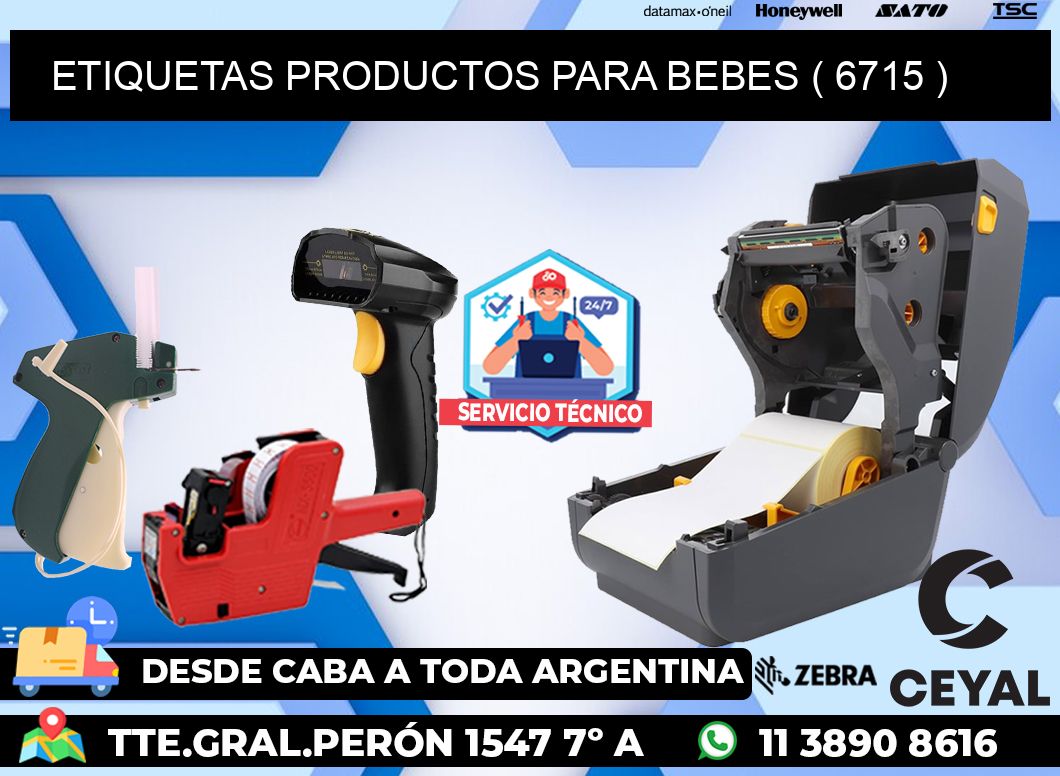 ETIQUETAS PRODUCTOS PARA BEBES ( 6715 )