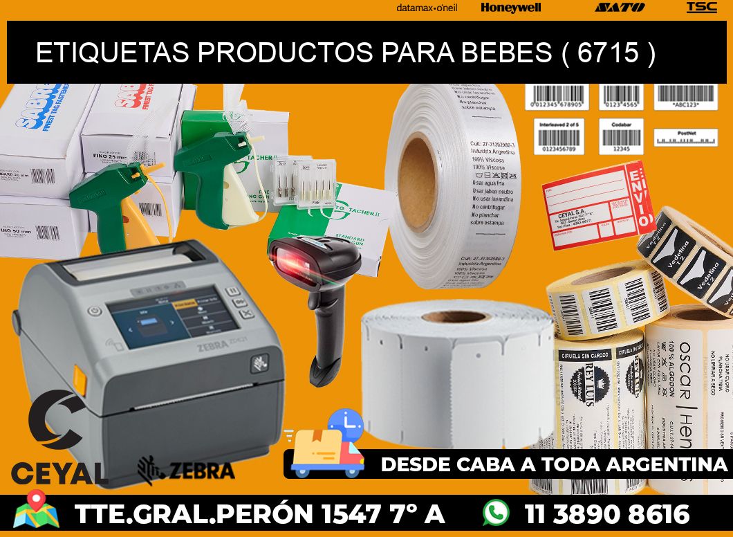 ETIQUETAS PRODUCTOS PARA BEBES ( 6715 )