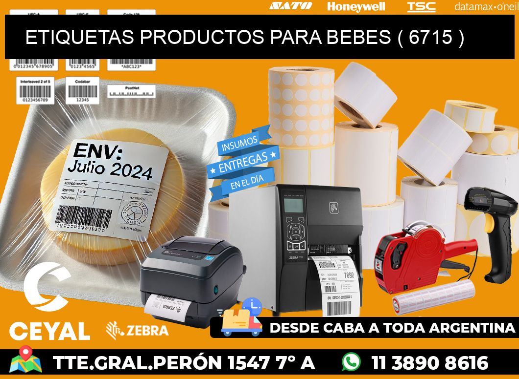 ETIQUETAS PRODUCTOS PARA BEBES ( 6715 )