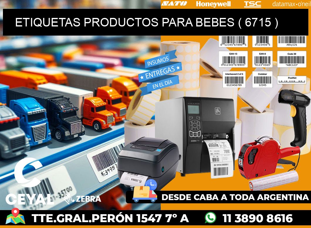 ETIQUETAS PRODUCTOS PARA BEBES ( 6715 )