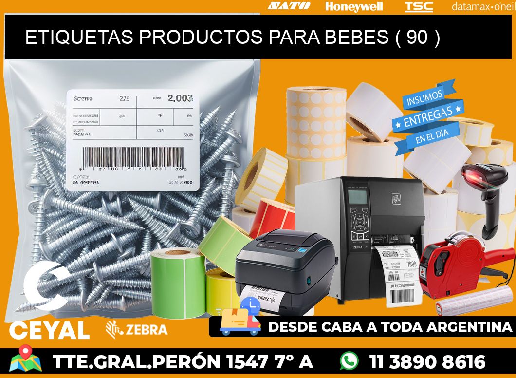 ETIQUETAS PRODUCTOS PARA BEBES ( 90 )