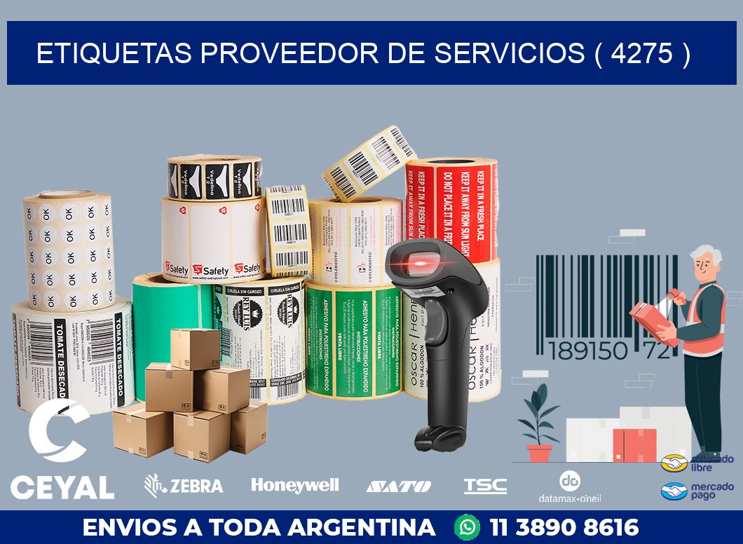 ETIQUETAS PROVEEDOR DE SERVICIOS ( 4275 )