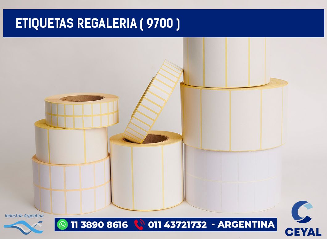 ETIQUETAS REGALERIA ( 9700 )
