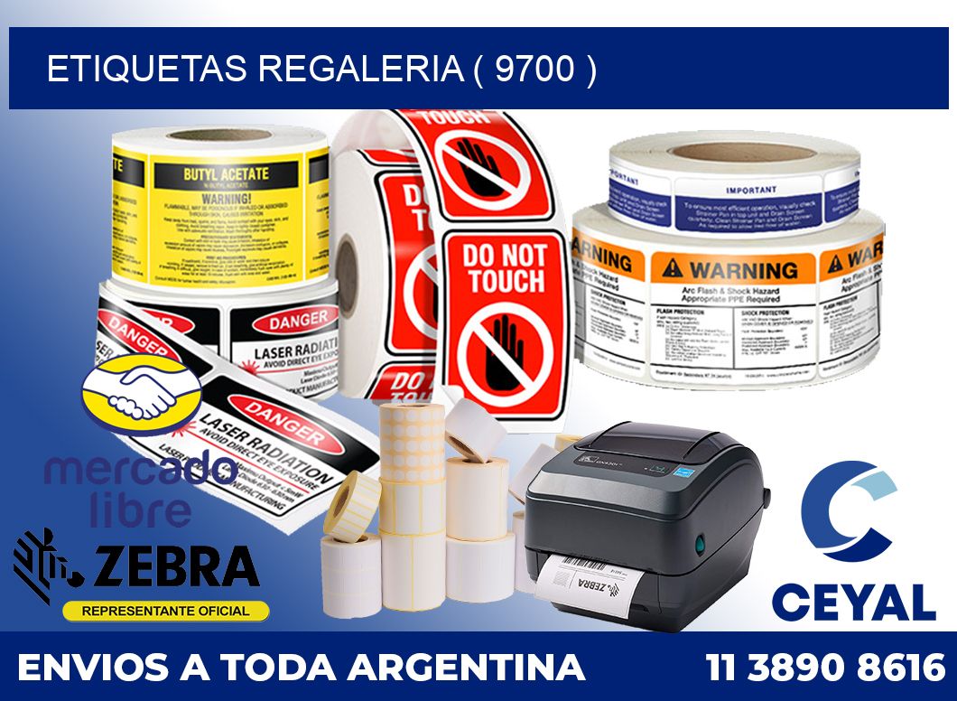 ETIQUETAS REGALERIA ( 9700 )