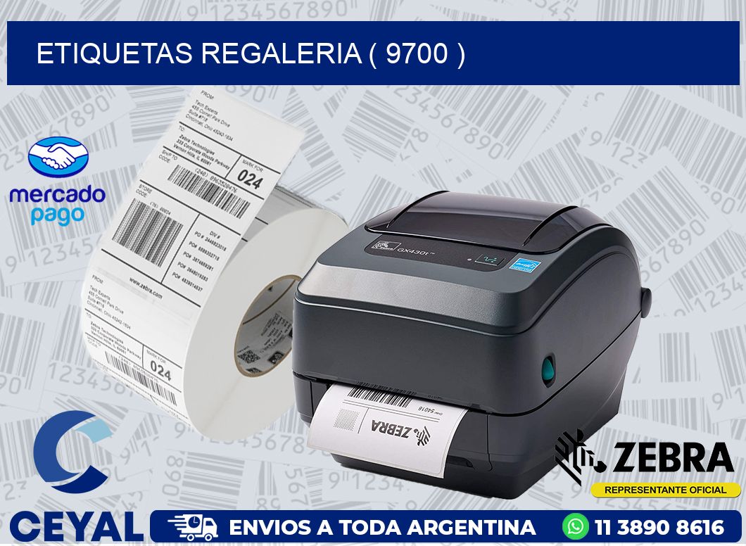 ETIQUETAS REGALERIA ( 9700 )