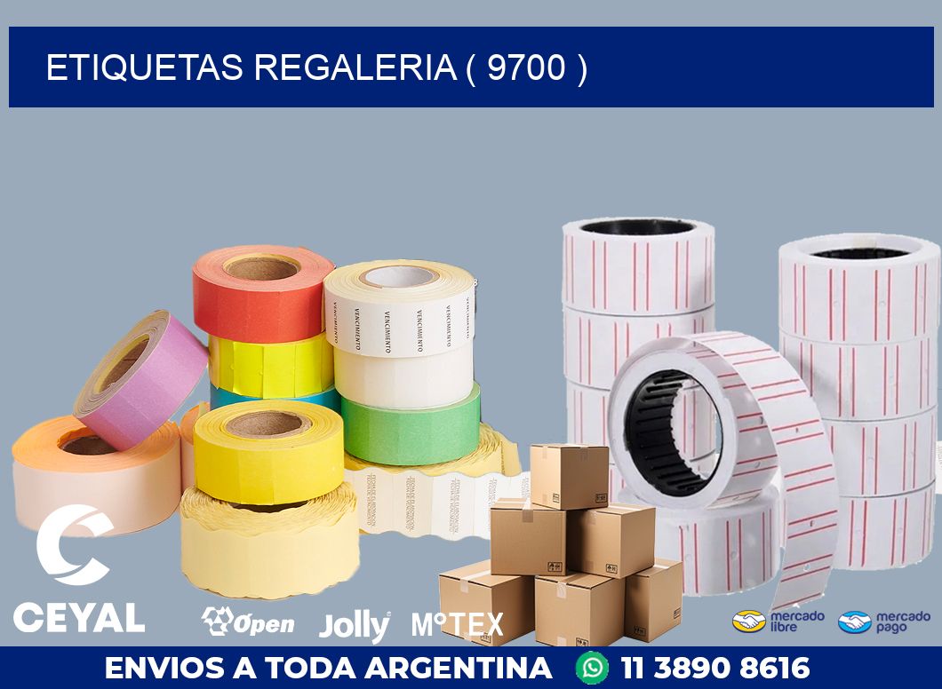 ETIQUETAS REGALERIA ( 9700 )