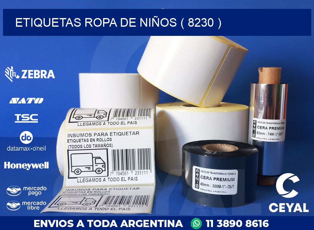 ETIQUETAS ROPA DE NIÑOS ( 8230 )