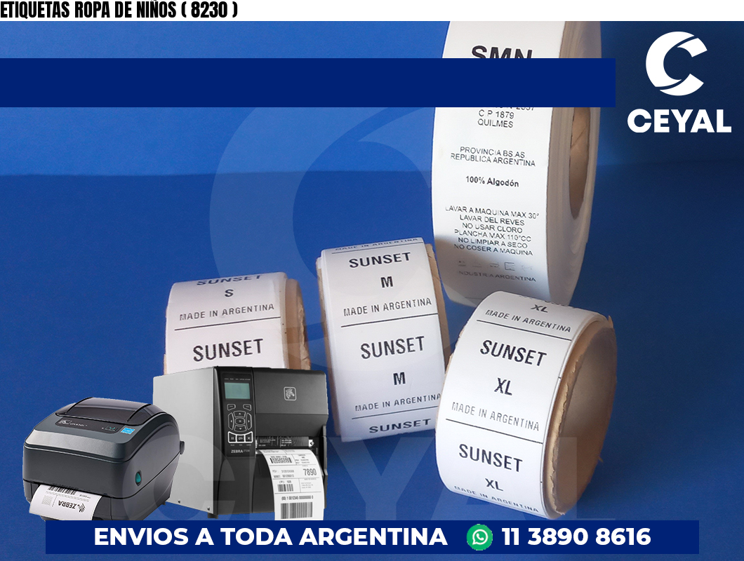 ETIQUETAS ROPA DE NIÑOS ( 8230 )