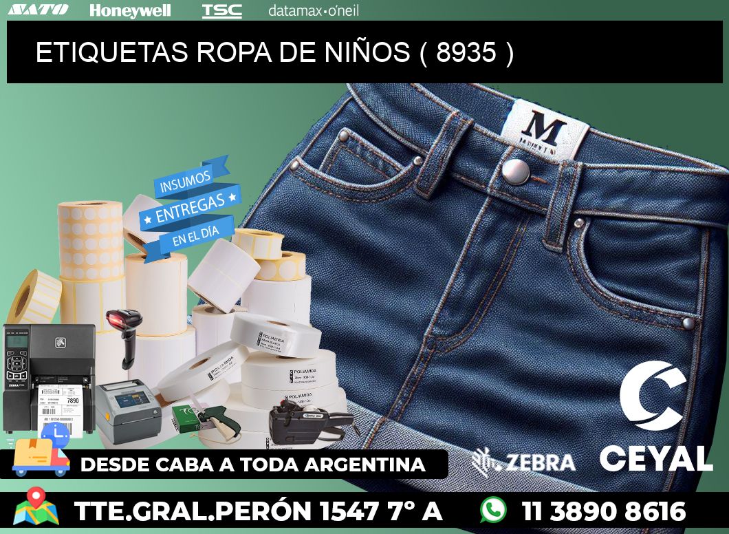 ETIQUETAS ROPA DE NIÑOS ( 8935 )