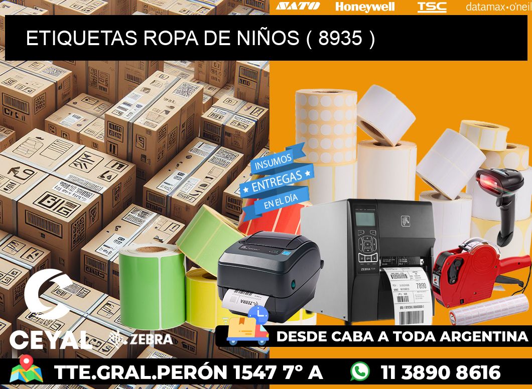 ETIQUETAS ROPA DE NIÑOS ( 8935 )