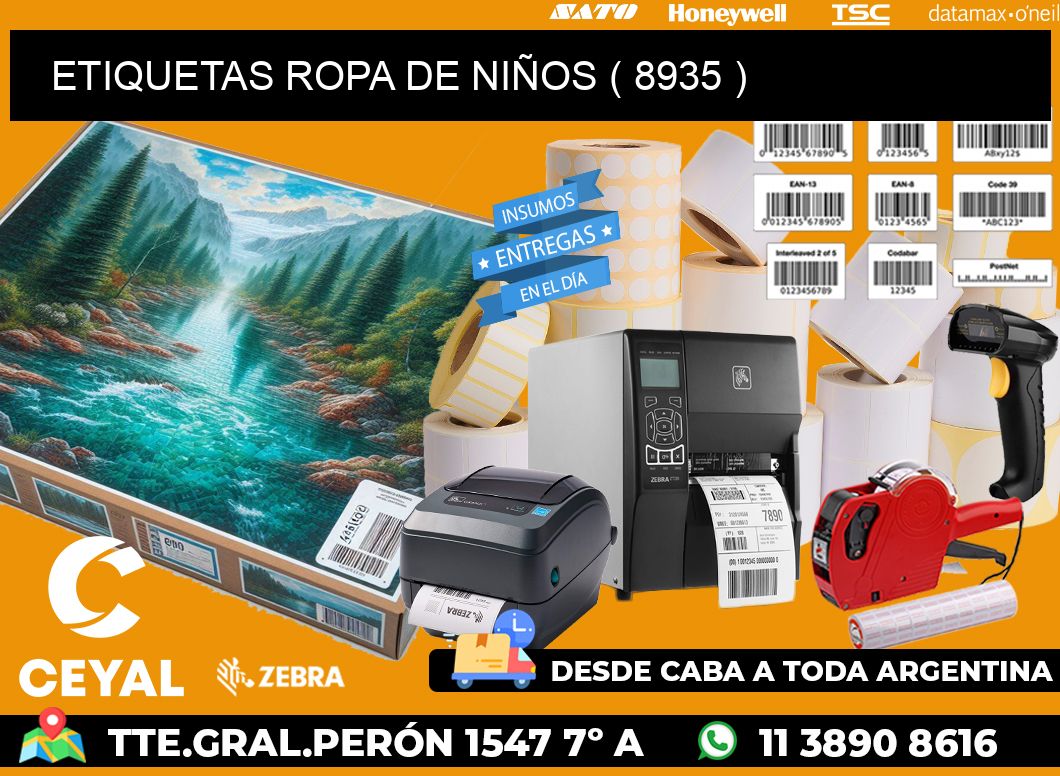 ETIQUETAS ROPA DE NIÑOS ( 8935 )