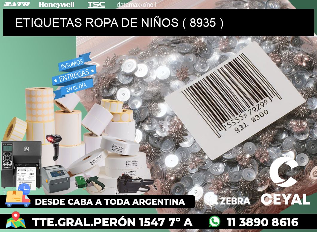 ETIQUETAS ROPA DE NIÑOS ( 8935 )