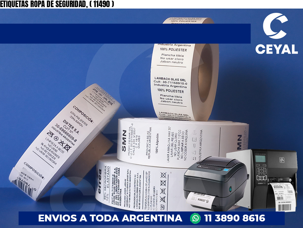ETIQUETAS ROPA DE SEGURIDAD, ( 11490 )