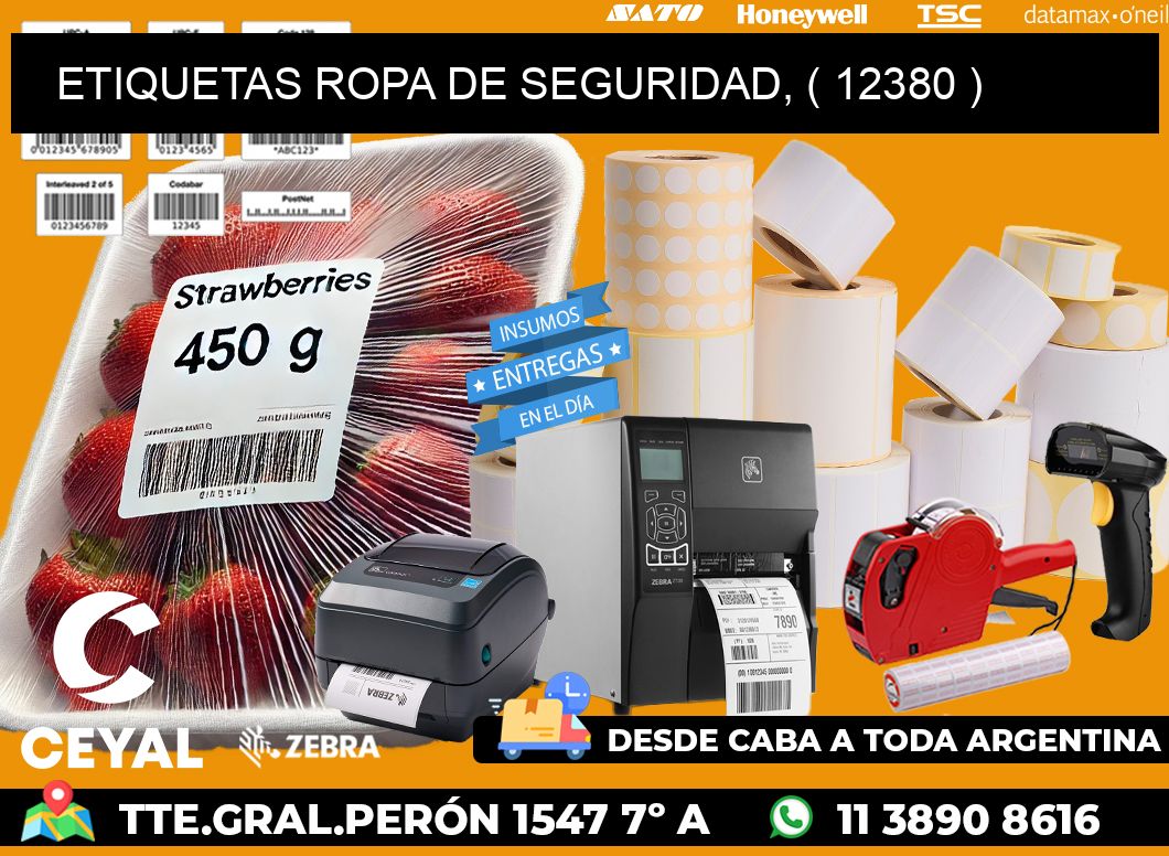 ETIQUETAS ROPA DE SEGURIDAD, ( 12380 )