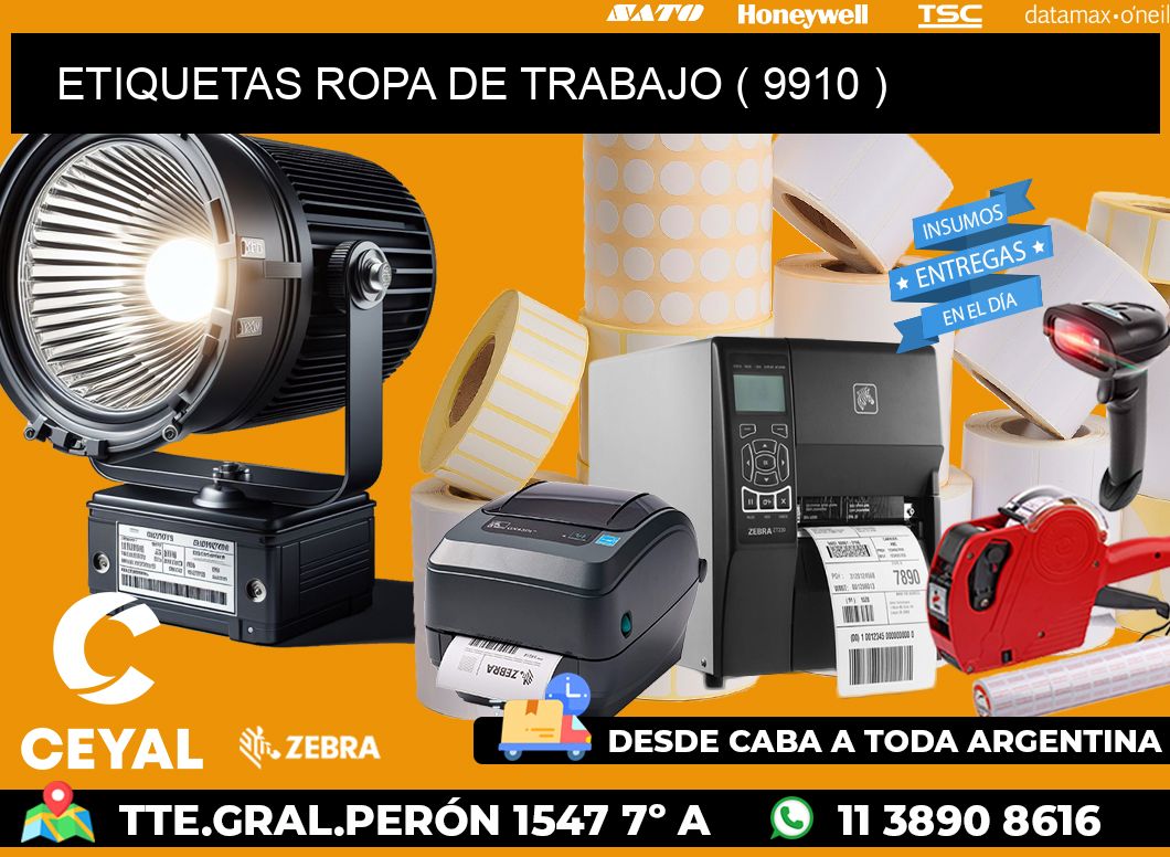 ETIQUETAS ROPA DE TRABAJO ( 9910 )
