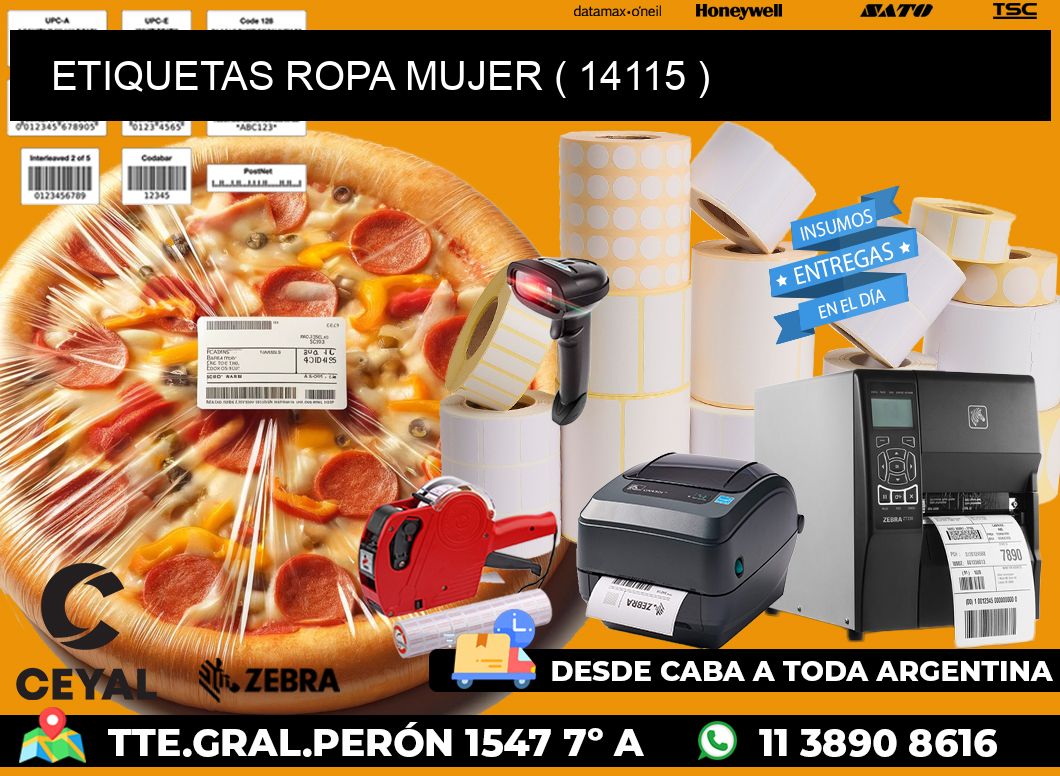 ETIQUETAS ROPA MUJER ( 14115 )