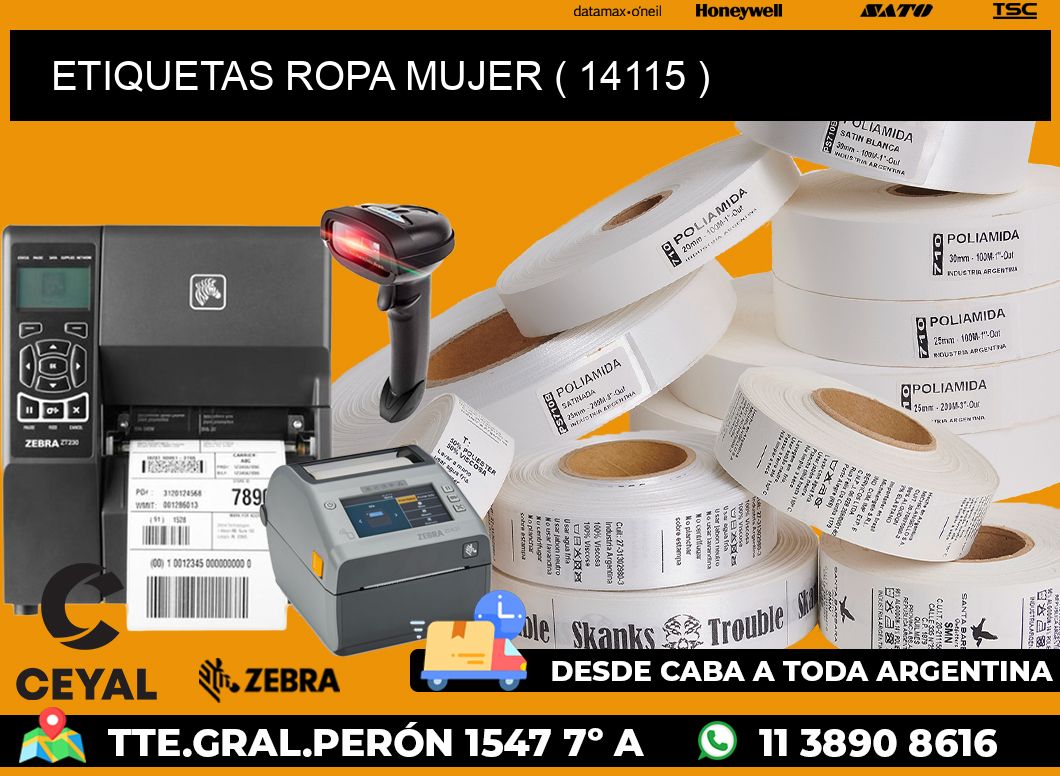 ETIQUETAS ROPA MUJER ( 14115 )