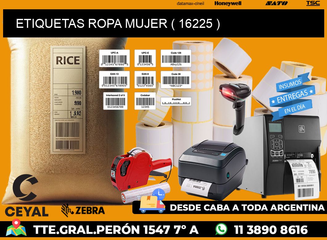 ETIQUETAS ROPA MUJER ( 16225 )