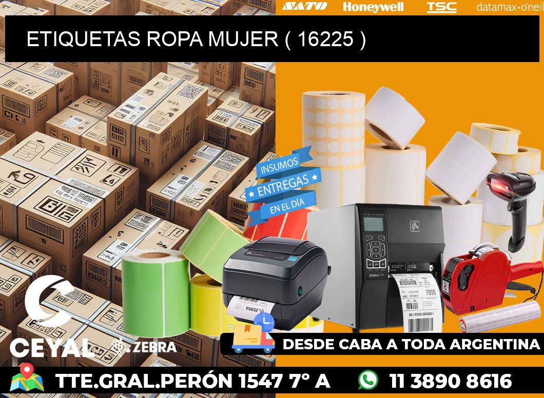 ETIQUETAS ROPA MUJER ( 16225 )