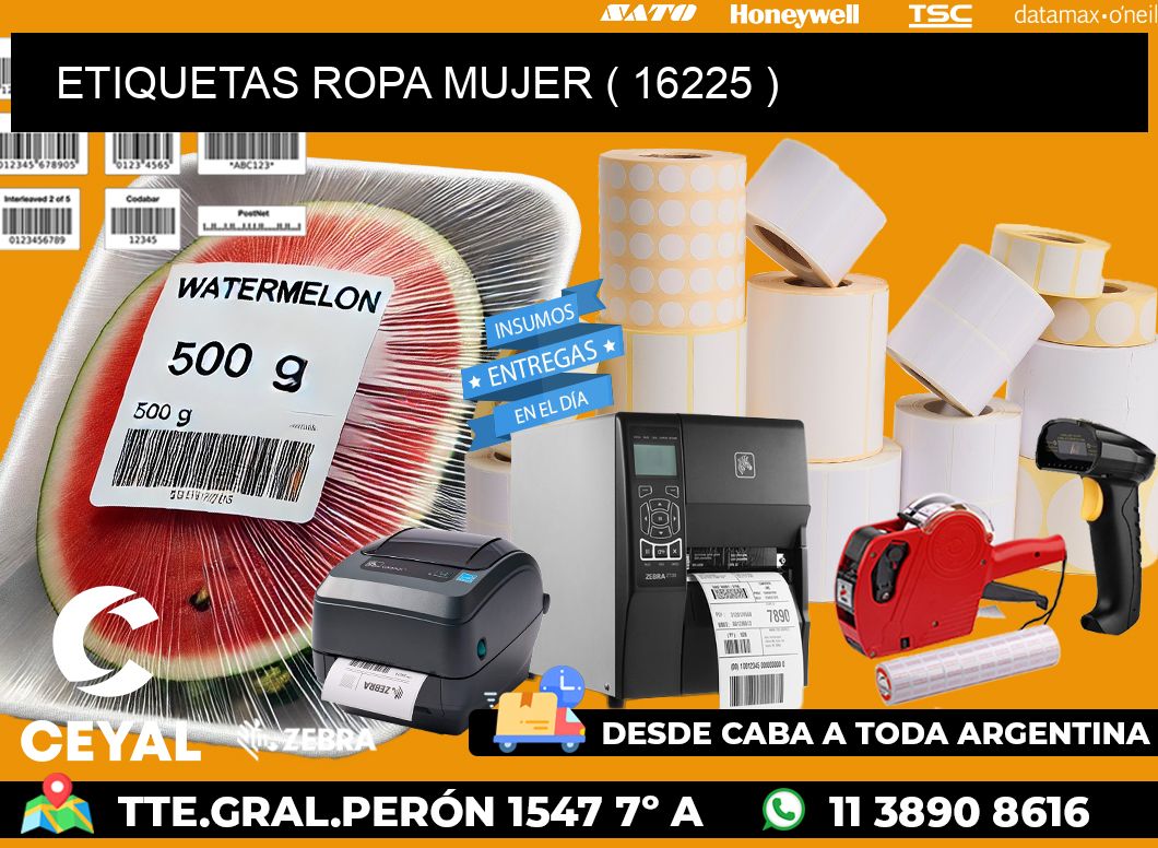 ETIQUETAS ROPA MUJER ( 16225 )
