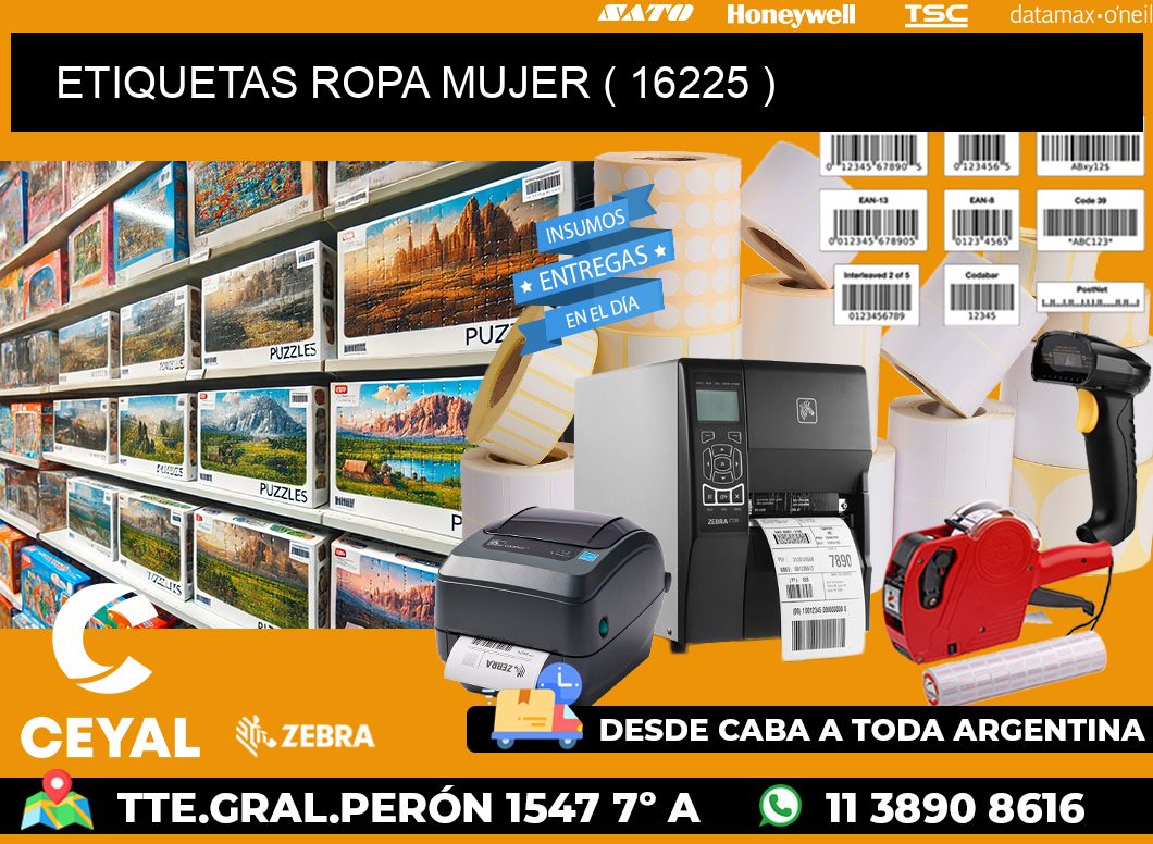 ETIQUETAS ROPA MUJER ( 16225 )