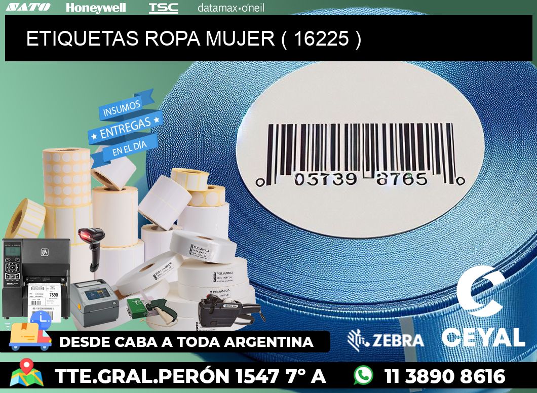 ETIQUETAS ROPA MUJER ( 16225 )