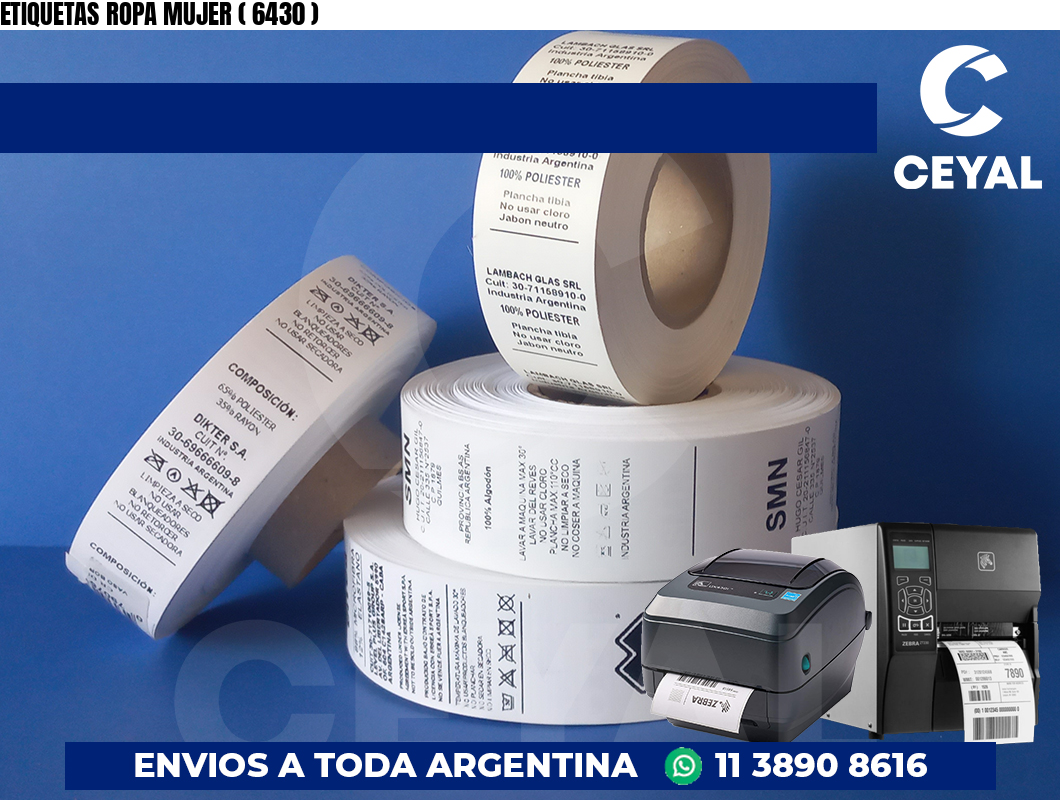ETIQUETAS ROPA MUJER ( 6430 )