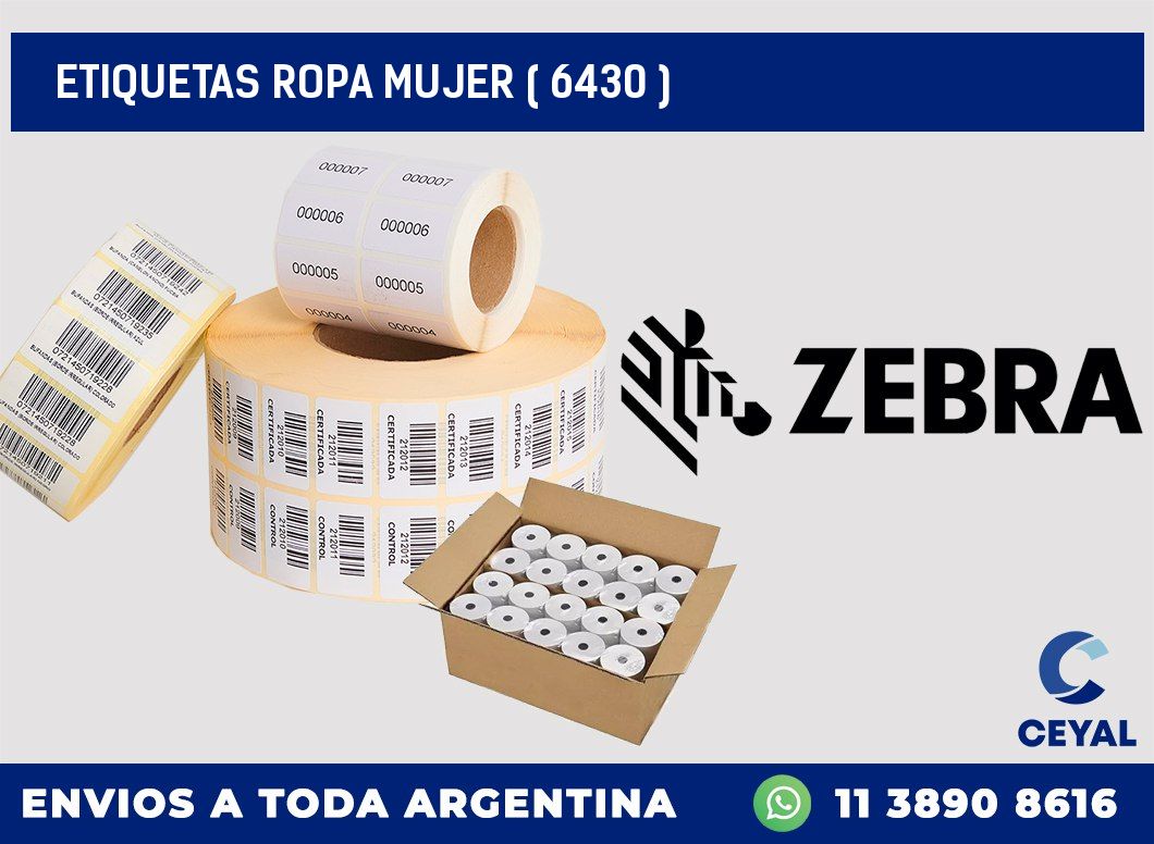 ETIQUETAS ROPA MUJER ( 6430 )