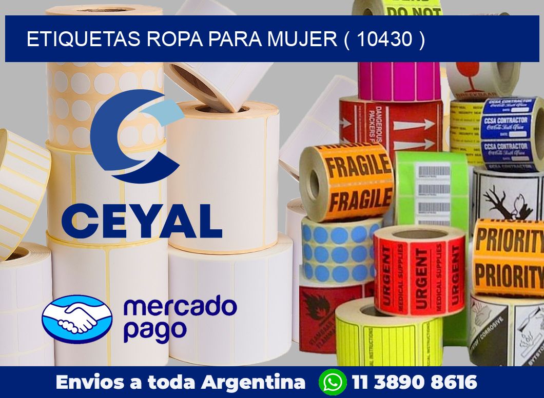 ETIQUETAS ROPA PARA MUJER ( 10430 )