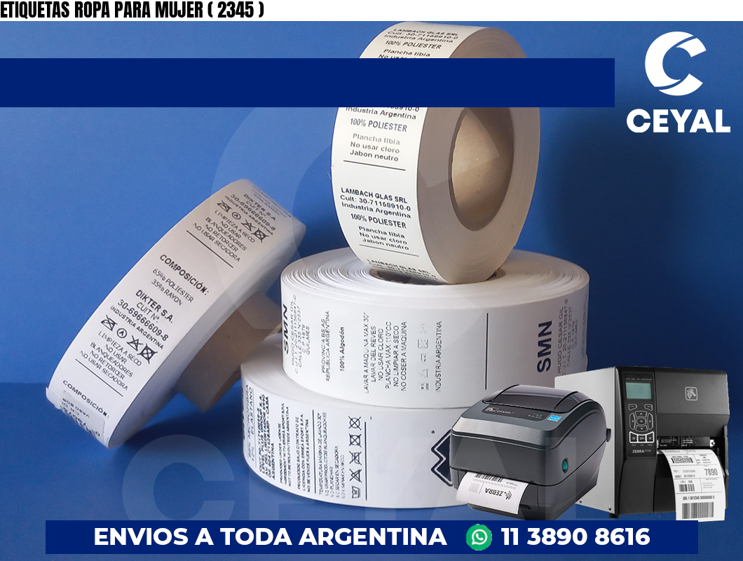 ETIQUETAS ROPA PARA MUJER ( 2345 )