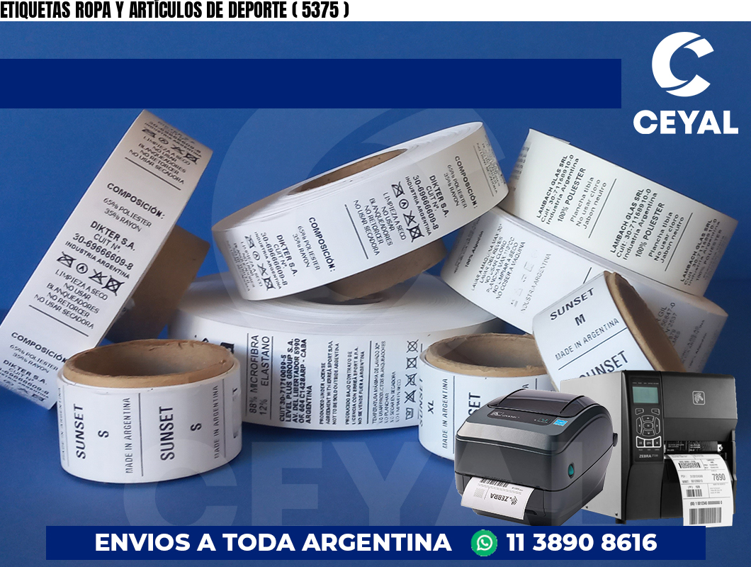 ETIQUETAS ROPA Y ARTÍCULOS DE DEPORTE ( 5375 )