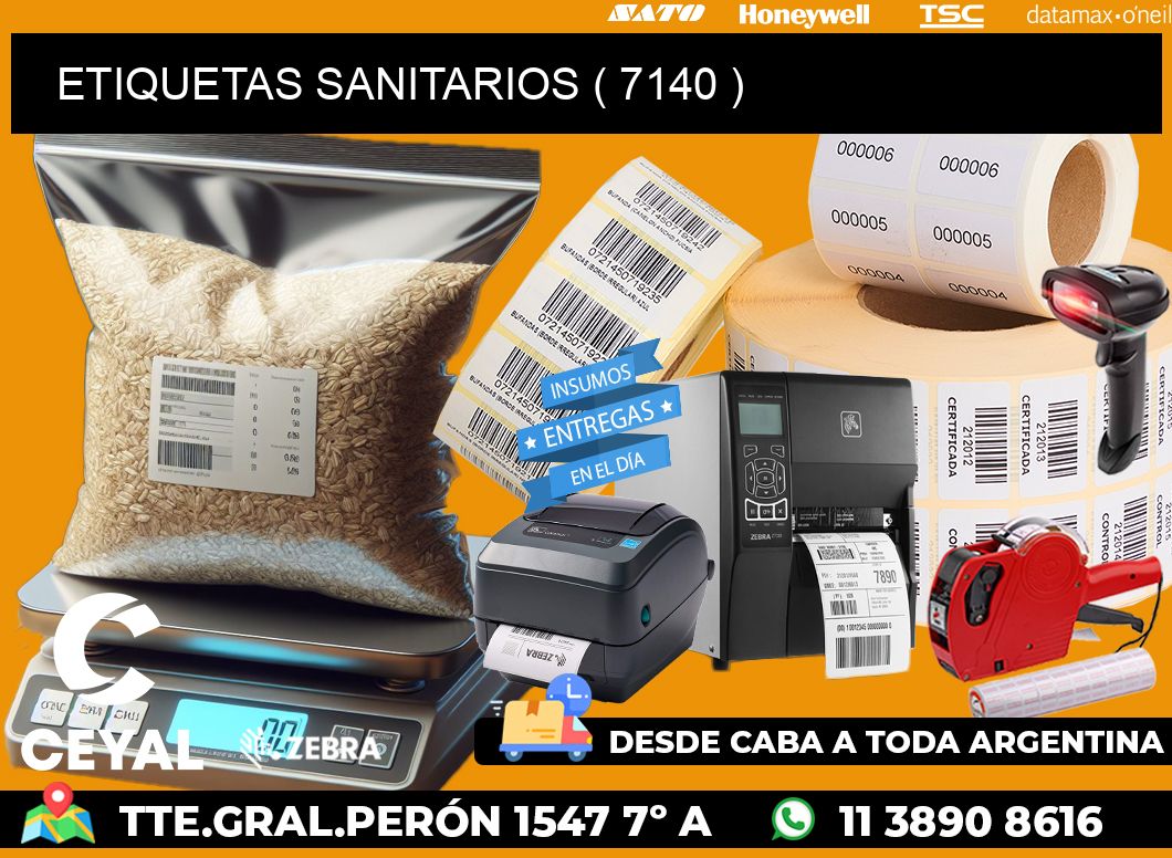 ETIQUETAS SANITARIOS ( 7140 )