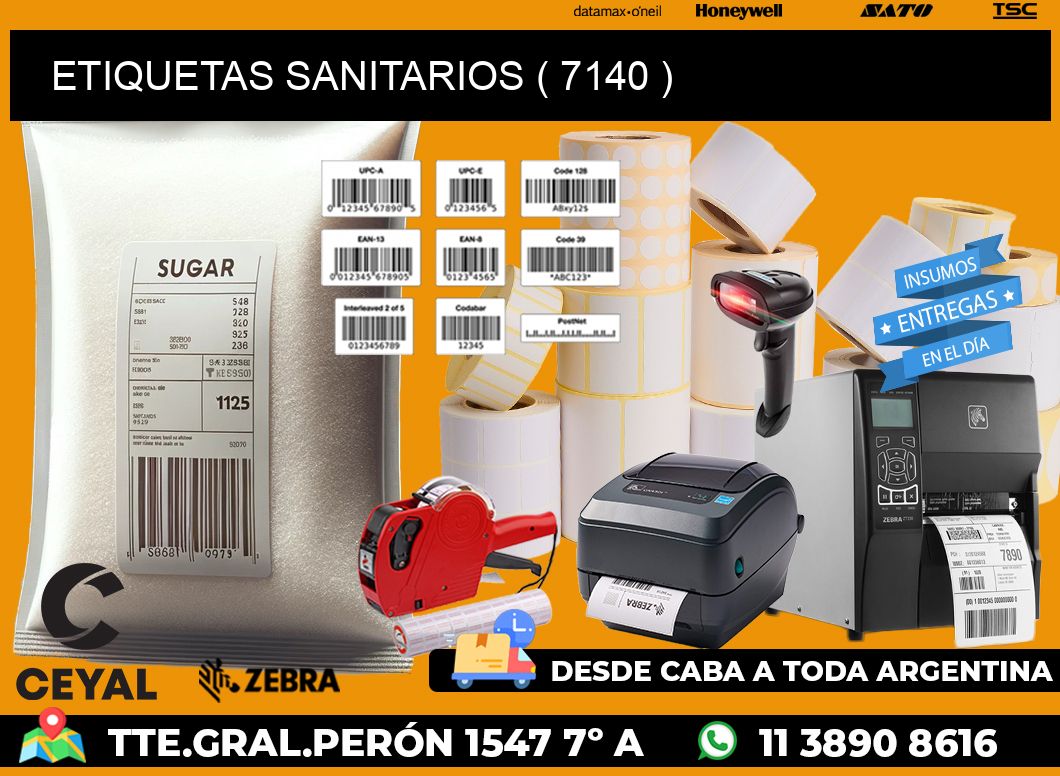 ETIQUETAS SANITARIOS ( 7140 )