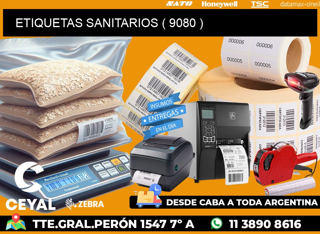 ETIQUETAS SANITARIOS ( 9080 )