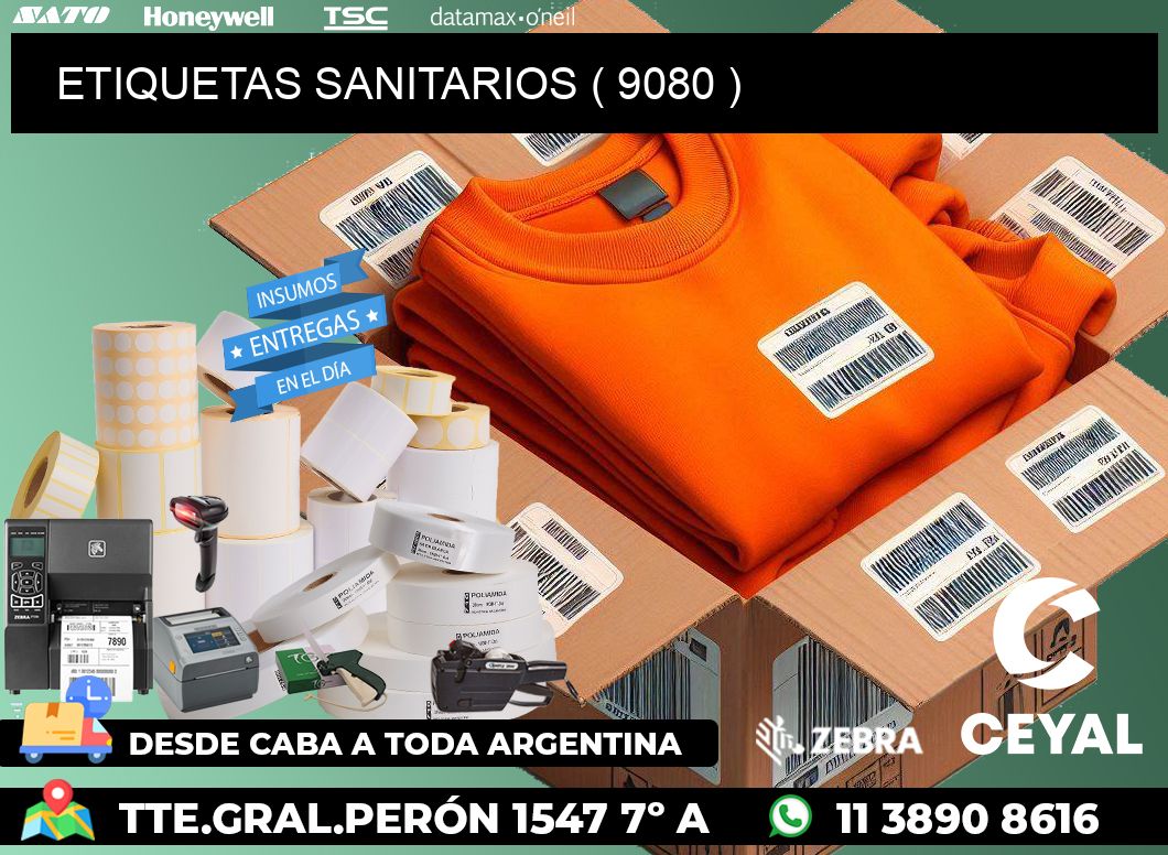 ETIQUETAS SANITARIOS ( 9080 )