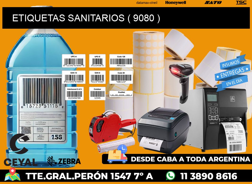 ETIQUETAS SANITARIOS ( 9080 )