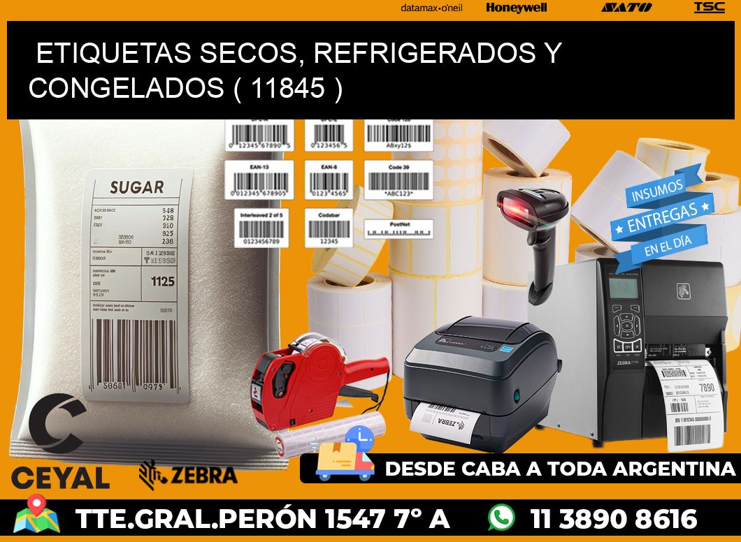 ETIQUETAS SECOS, REFRIGERADOS Y CONGELADOS ( 11845 )