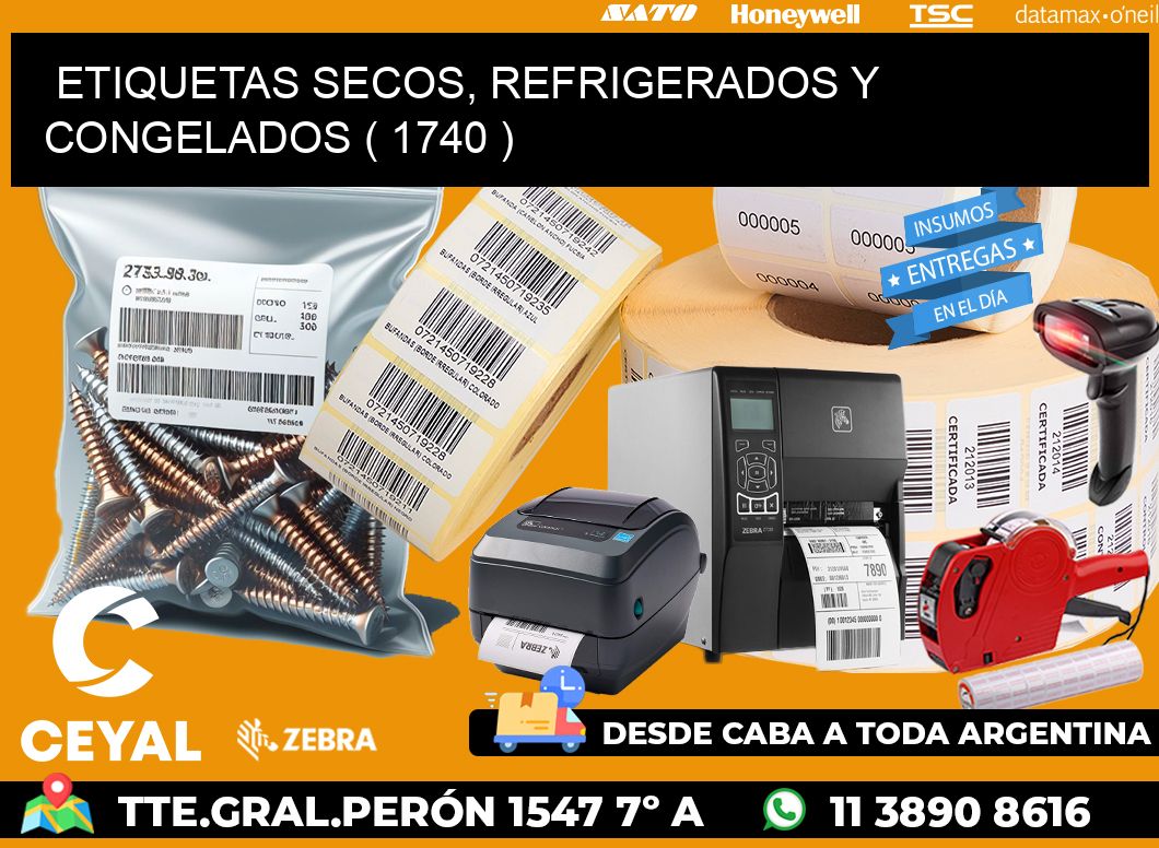 ETIQUETAS SECOS, REFRIGERADOS Y CONGELADOS ( 1740 )