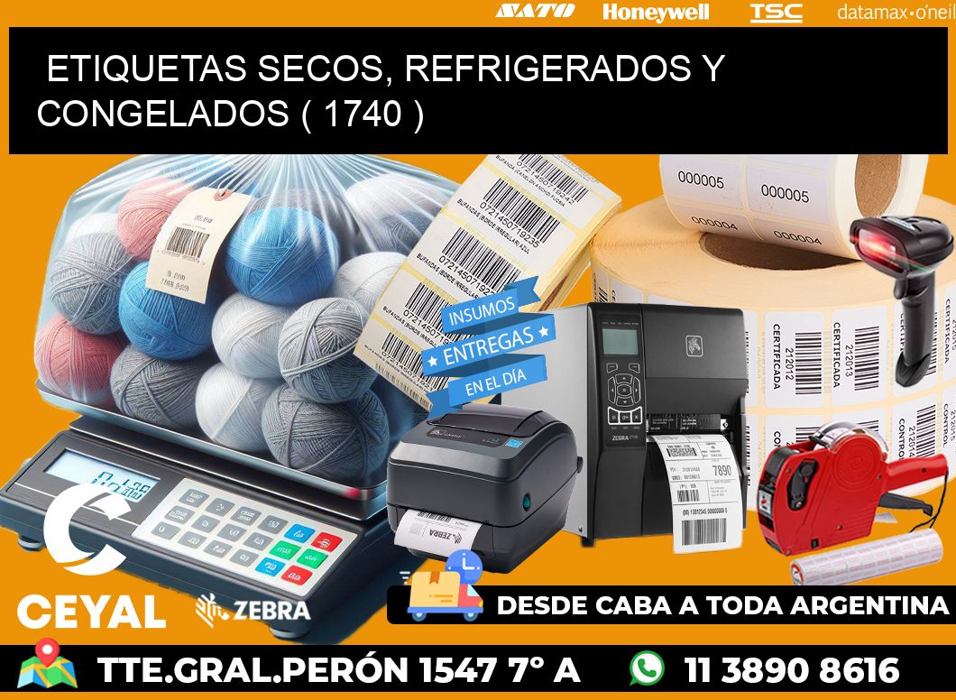 ETIQUETAS SECOS, REFRIGERADOS Y CONGELADOS ( 1740 )