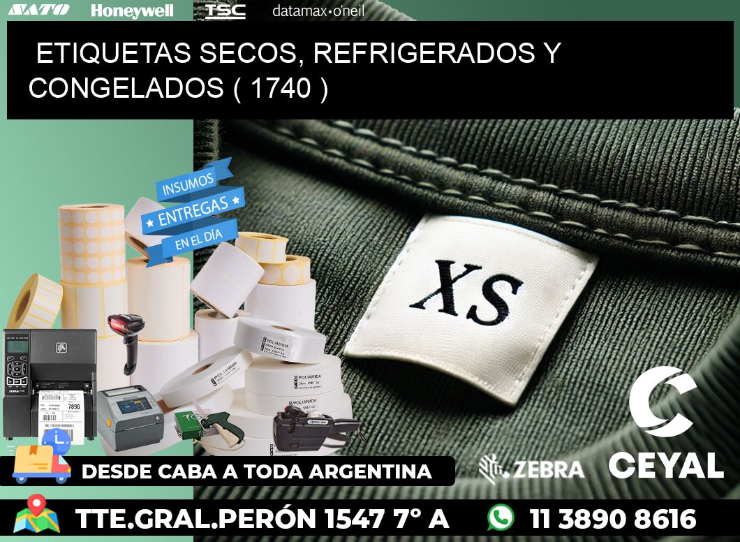 ETIQUETAS SECOS, REFRIGERADOS Y CONGELADOS ( 1740 )