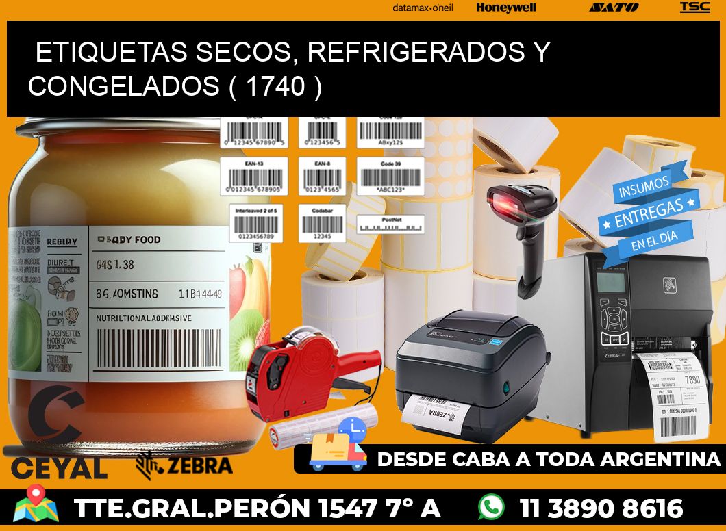 ETIQUETAS SECOS, REFRIGERADOS Y CONGELADOS ( 1740 )