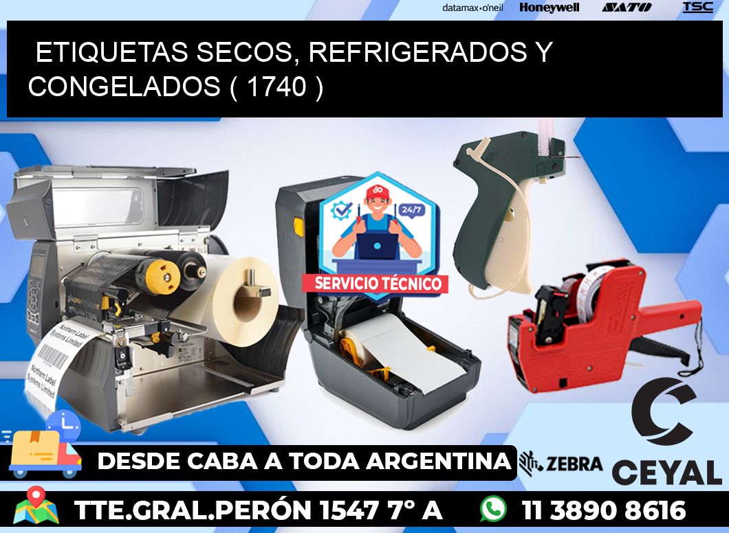 ETIQUETAS SECOS, REFRIGERADOS Y CONGELADOS ( 1740 )
