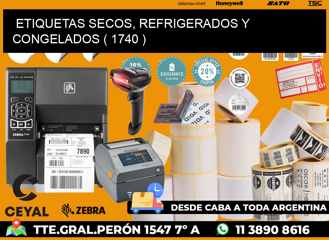 ETIQUETAS SECOS, REFRIGERADOS Y CONGELADOS ( 1740 )