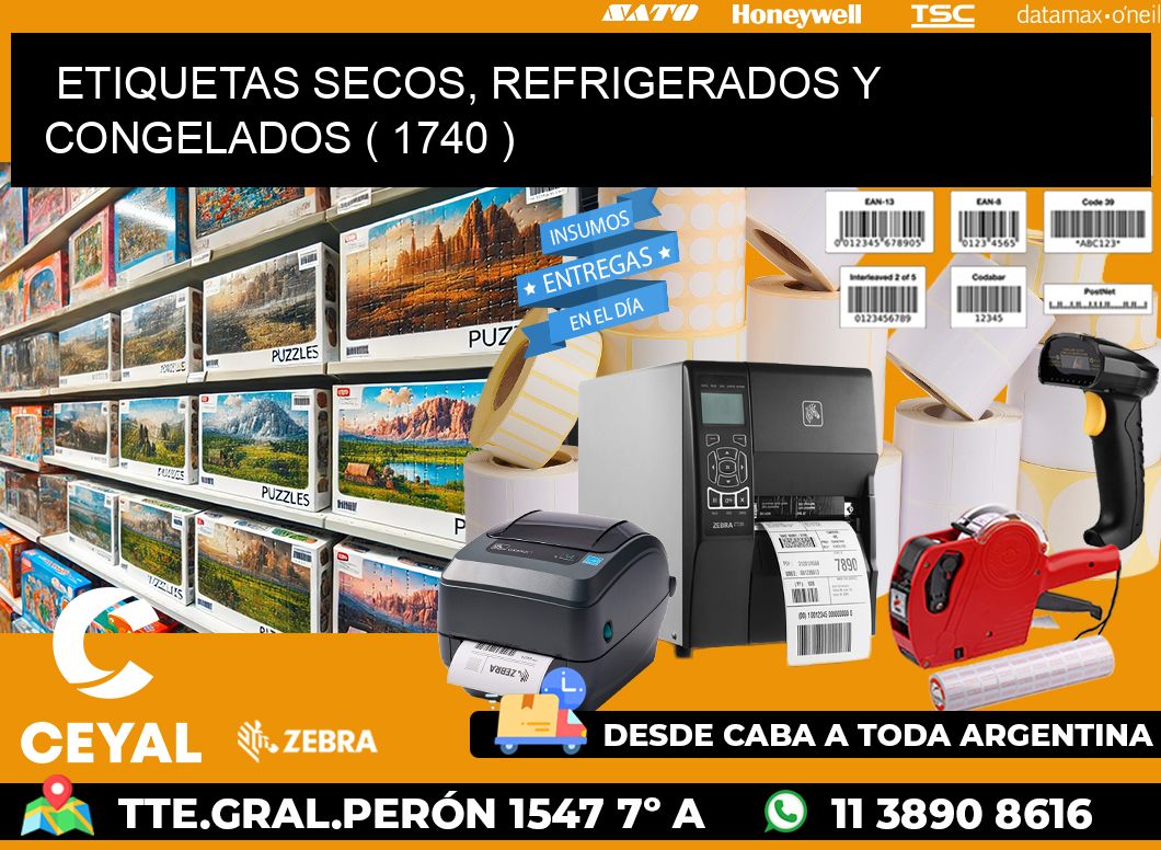 ETIQUETAS SECOS, REFRIGERADOS Y CONGELADOS ( 1740 )