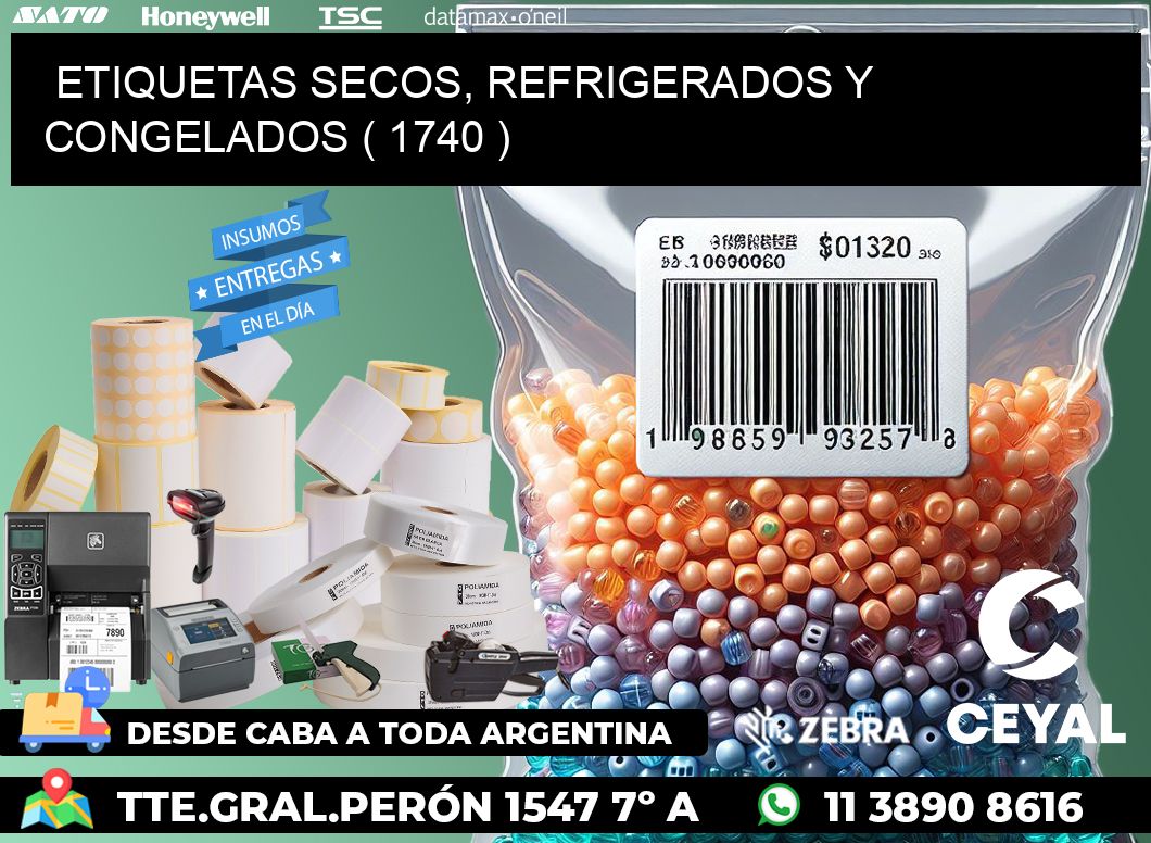 ETIQUETAS SECOS, REFRIGERADOS Y CONGELADOS ( 1740 )