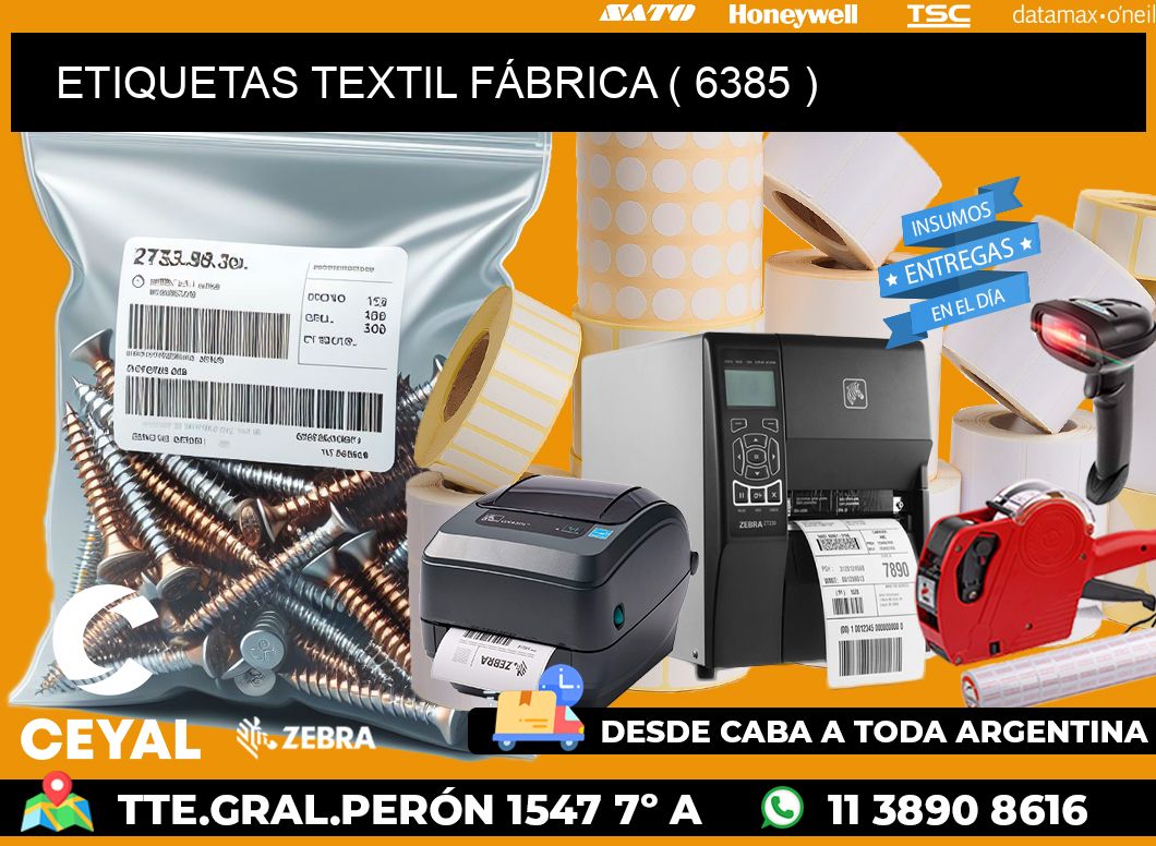 ETIQUETAS TEXTIL FÁBRICA ( 6385 )