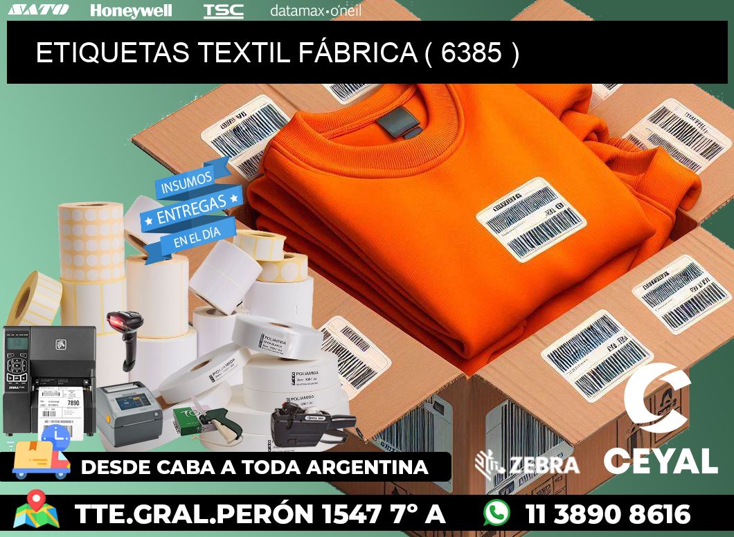 ETIQUETAS TEXTIL FÁBRICA ( 6385 )
